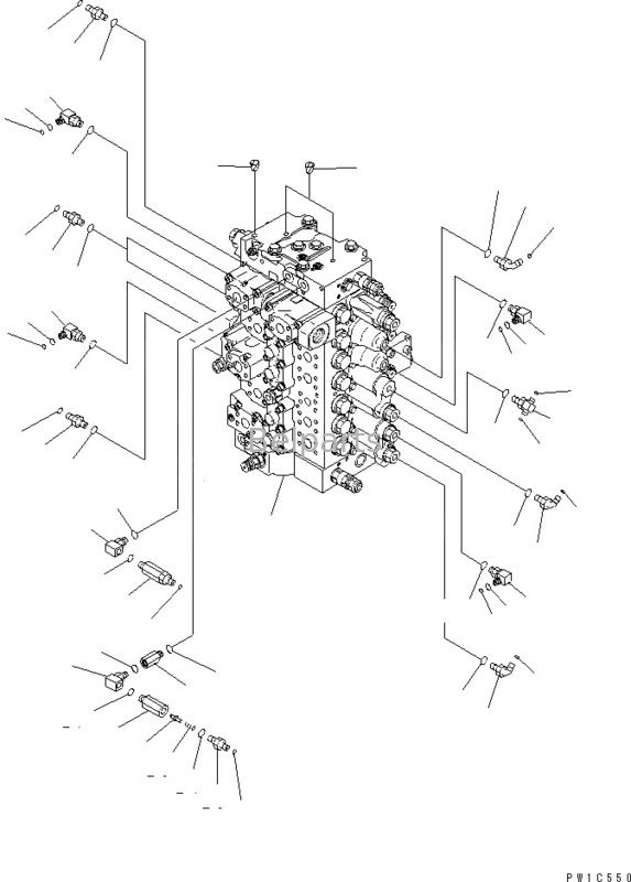 شیر کنترل بیل مکانیکی Belparts Komatsu PC300-7 723-47-26105 شیر کنترل اصلی