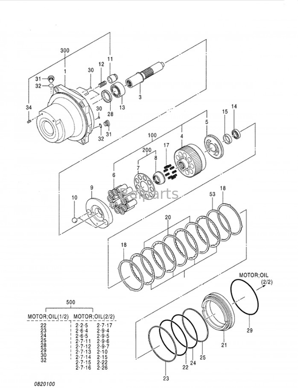 بیل مکانیکی Belparts Zax450 Zaxis450 Travel Motor Final Drive For Hitachi 4431549