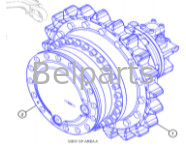 قطعات Belparts Excavator E320 320 Gearbox 511-6006 511-6007 571-4032 Gear Reducer Gear