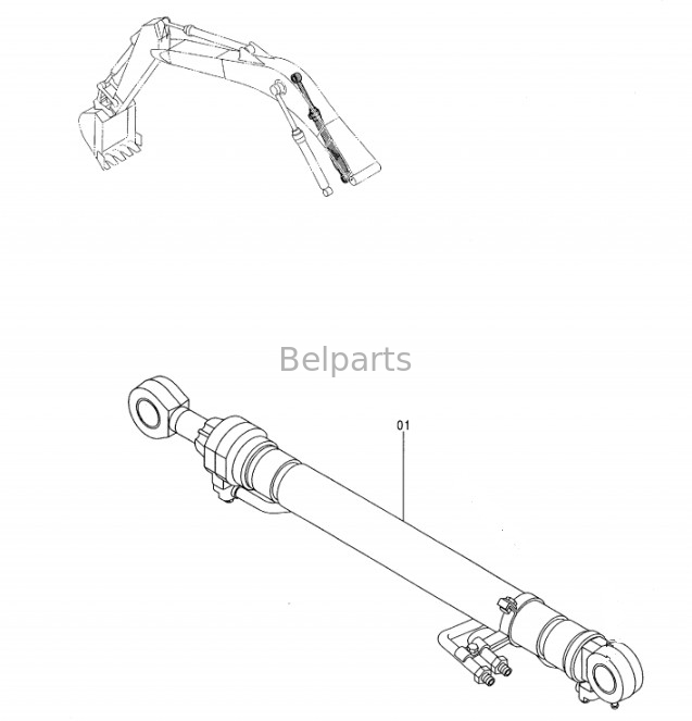 Belparts Excavator هیدرولیک EX270-5 EX270LC-5 EX280LCH-5 بوم بازو سطل سیلندر Assy برای هیتاچی 9147235 9147237