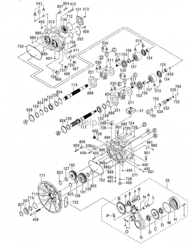 ZX470-5G پمپ هیدرولیک Belparts حفاری پمپ اصلی برای Hitachi 4633472 9184686