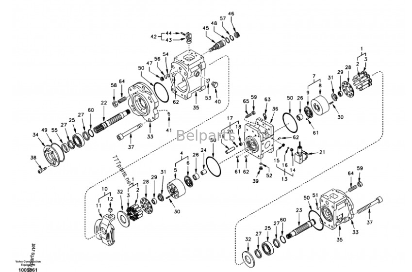 قطعات جاروبرقی ولوو پمپ هیدرولیک K3V112DT-9N-14Т ЕС210 SA1142-00012 برای ولوو