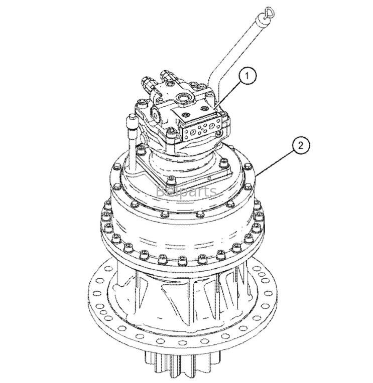 CA390F SING GEARBOX 3789545 4512796 451-2796 برای CAT 390F قطعات حفاری های هیدرولیک Swing Motor Swing REDUCTION GEAR