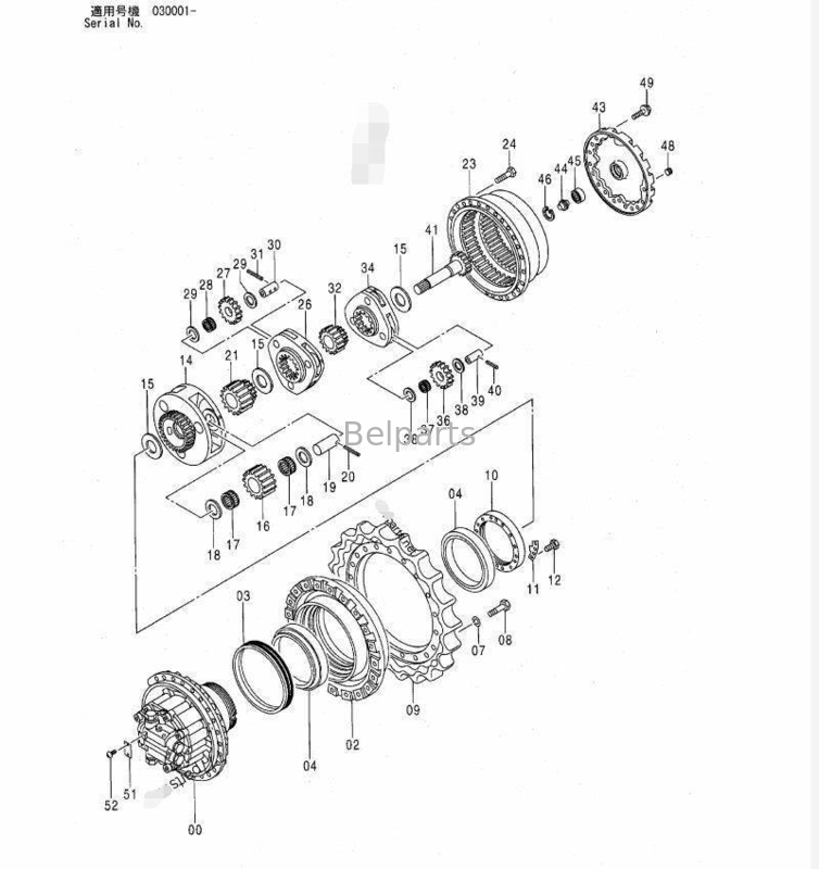ZAXIS230 ZX230LC ZX240 ZX250 موتور هیدرولیک 9190294 9196318 مونتاژ موتور سفر برای قطعات حفاری hitachi