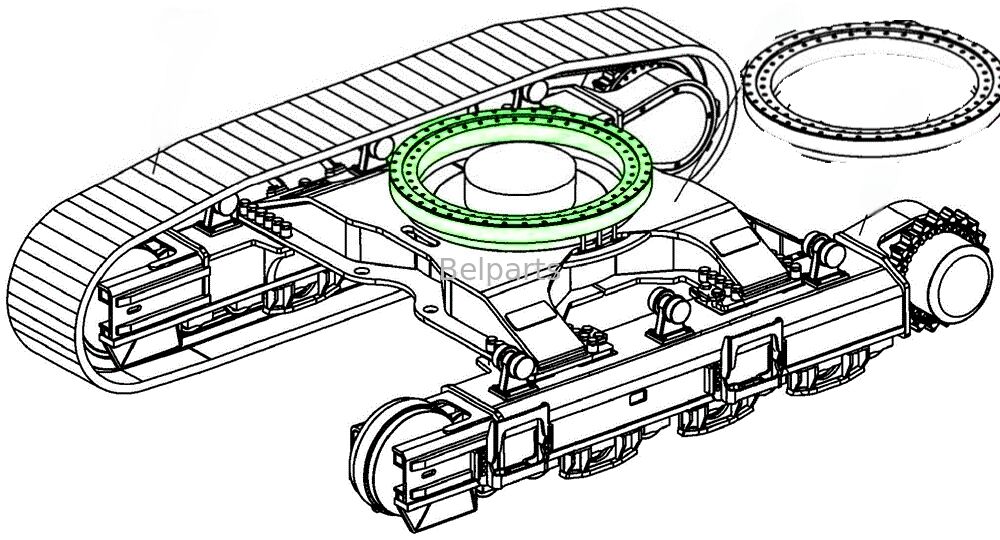 SK250-6E حامل چرخ دار برای قطعات معدنی Kobelco LQ40FO0005F1 حلقه چرخ دار چرخ دار