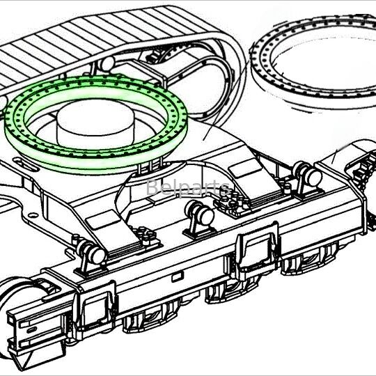 بلبرینگ چرخشی U27-4 برای قطعات یدکی بیل مکانیکی کوبوتا RH418-19110 حلقه چرخش بلبرینگ چرخان OEM