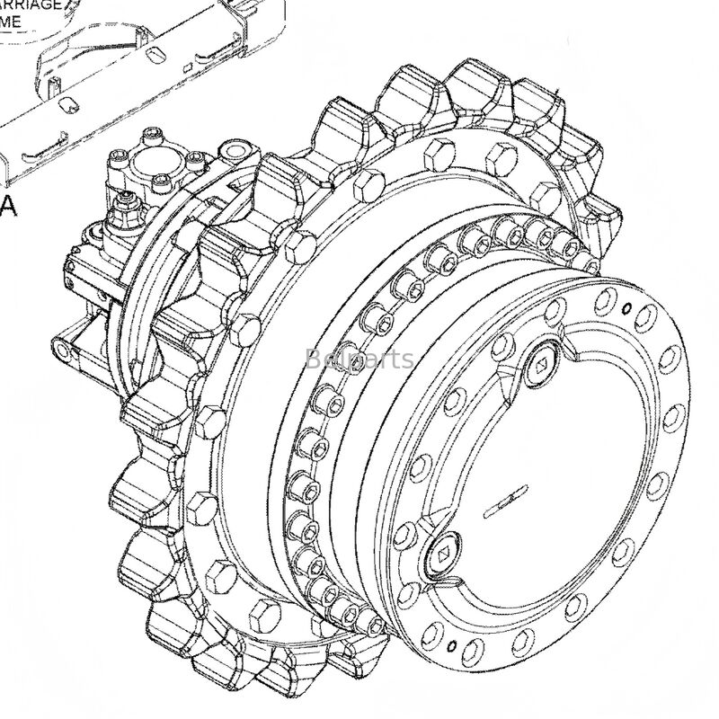 John Deere 690E LC 690ELC قسمت حفاری نهایی AT147222 AT147221 موتور هیدرولیک سفر کاهش دهنده