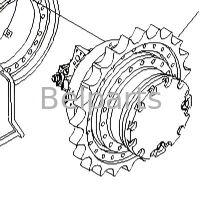 کوماتسو D31EX-21 D31PX-21 D37EX-21 D37PX-21 FINAL DRIVE ASS'Y Buldozer Part 11Y-27-10301 11Y-27-10401 هیدرولیک موتور مسافرتی