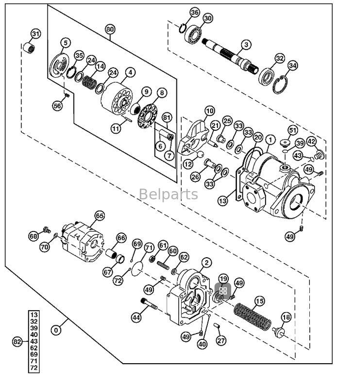 پمپ هیدرولیک اصلی John Dere 35D 4699382 اصلی PVD-1B-32CP Fit Mini Excavator Parts Belparts