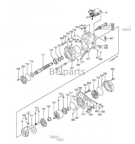قطعات بیل مکانیکی پمپ هیدرولیک اصلی John Deere 650D 850D LC 9276420 4635645 PG200042 FYA00003063 FYA00003076 Fit 650DLC 850DLC
