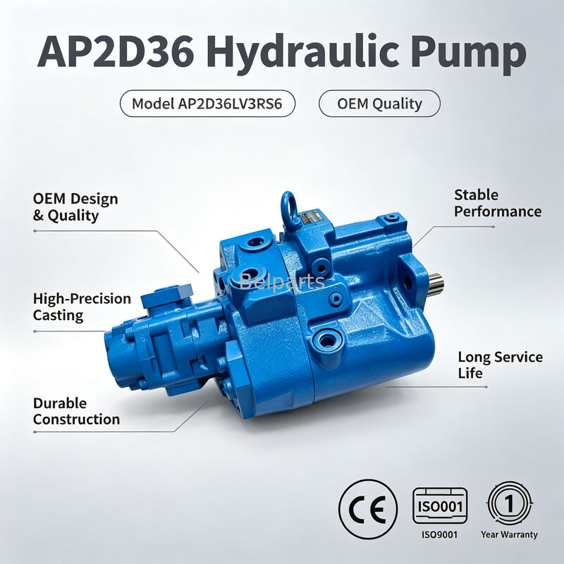 YANMAR SV100 SV100-1 SV100-1A Main Hydraulic Pump 172499-71200 172499-73100 OEM AP2D36LV3RS6-854 For Mini Excavator Repair Part
