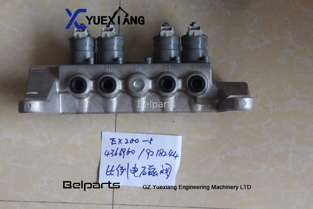 قطعات یدکی ساختمانی بیل مکانیکی 4366960 شیر برقی 9218244 EX200-5 EX200-3 EX200-2 EX200-1