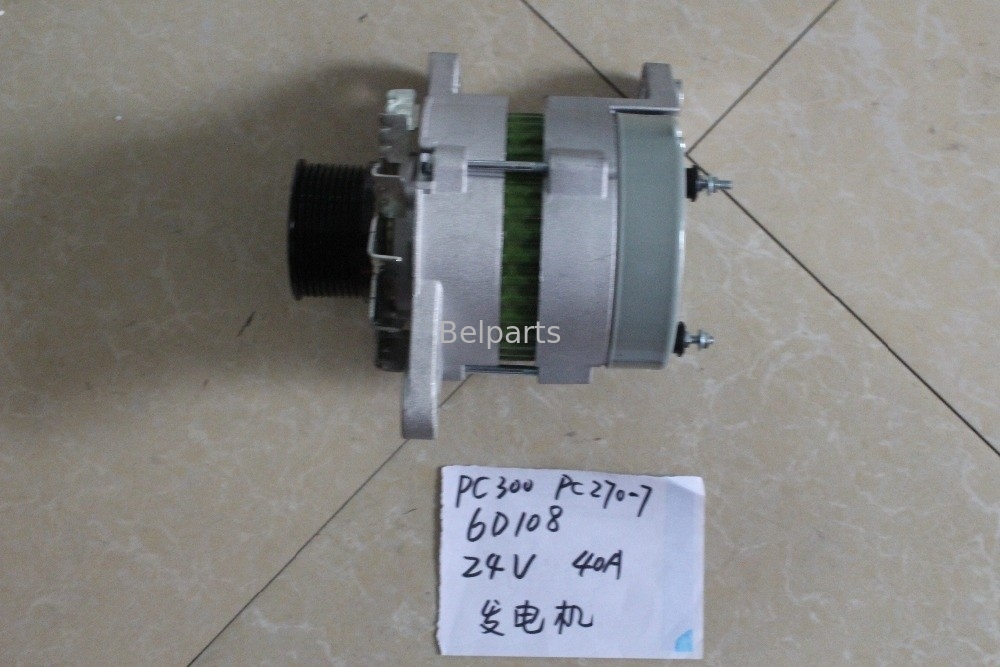 قطعات بیل مکانیکی Belparts PC300-6 PC270-7 PC300-5 PC300-7 موتور دینام 6D108 600-821-6160 0-33000-6511 ژنراتور