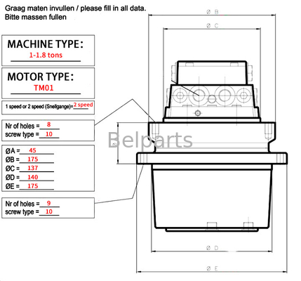 قطعات حفاری TM01 PC14 PC15 U15-3