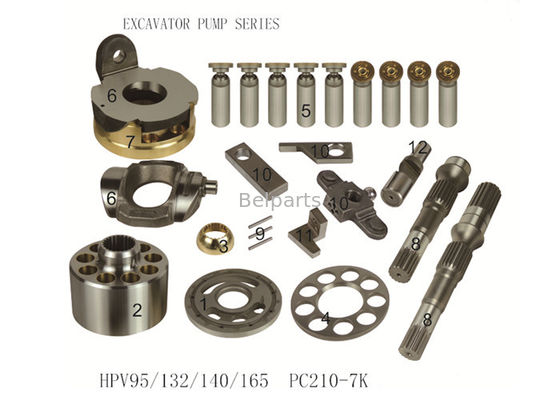 PC210-7K Excavator Spare Parts , HPV95 708-2L-00202 Hydraulic Pump Parts